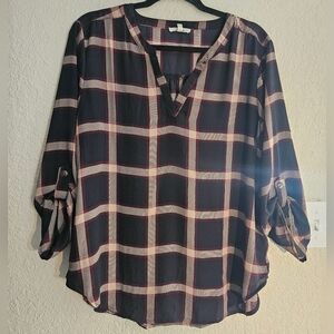 Maurices plaid blouse